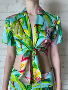 Rococo Sand | Lora Collared Top | Multicolor