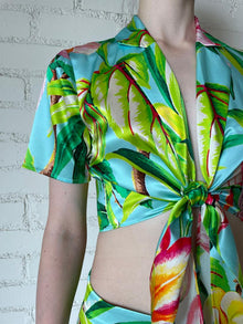 Rococo Sand | Lora Collared Top | Multicolor