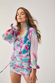 Rococo Sand | Lyan Bodysuit Top | Lilac Multi