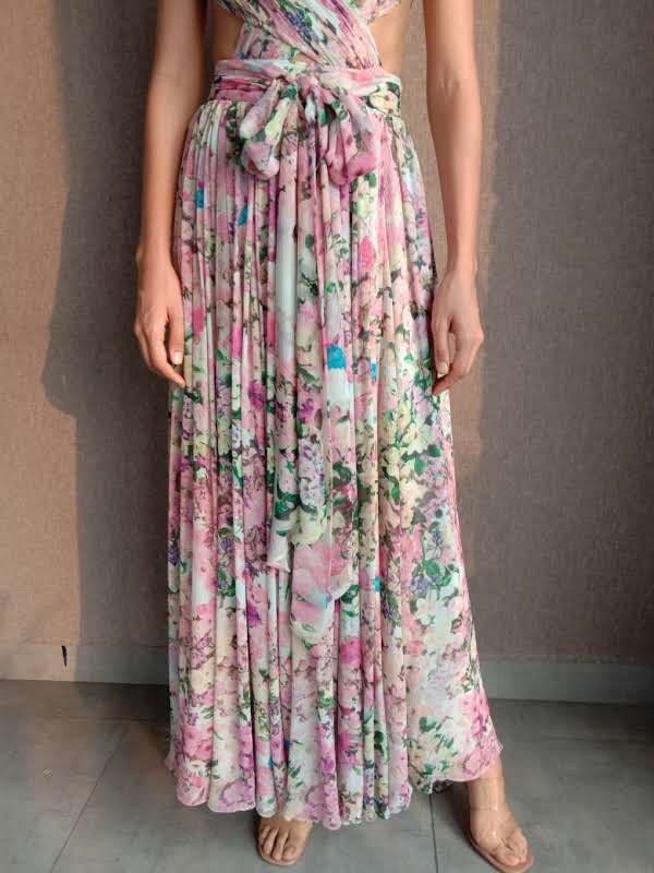 Rococo Sand | Mist Long Skirt | Multicolor