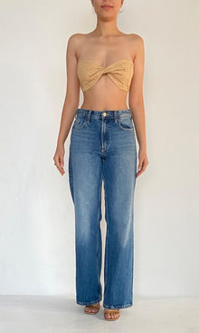 Womens | Moss Cotton Schiffli Bandeau | Nude