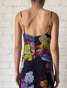 Rococo Sand | Quin Floral Maxi Dress | Black Multi