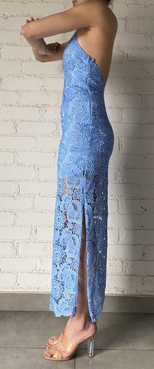 Rococo Sand | Rain Midi Dress | Blue