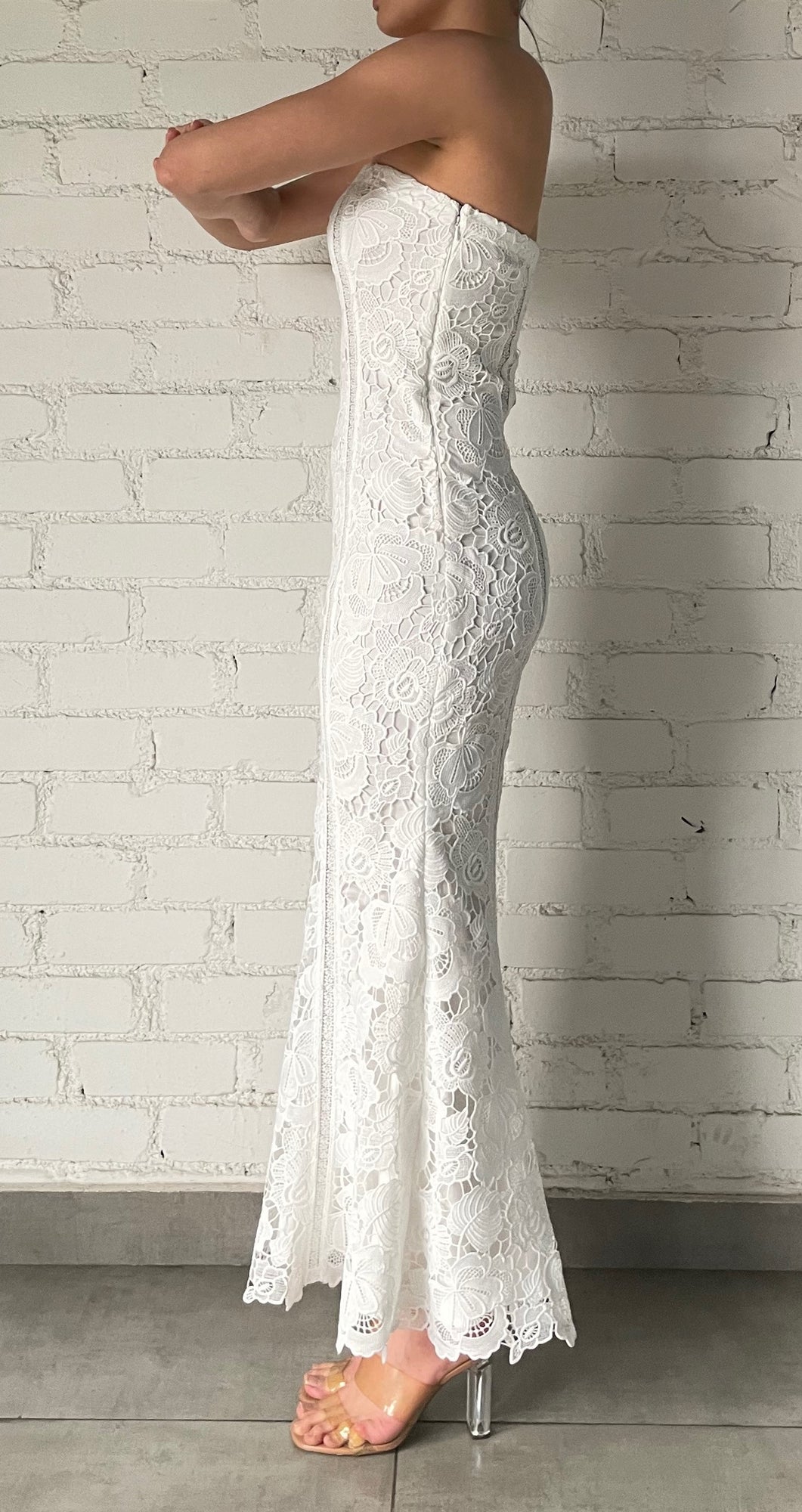 Rococo Sand | Rain Maxi Dress | White