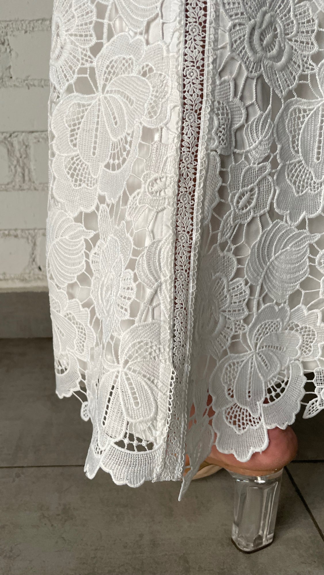Rococo Sand | Rain Maxi Dress | White