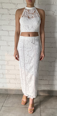 Rococo Sand | Rain Crop Top | White