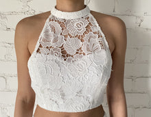 Rococo Sand | Rain Crop Top | White