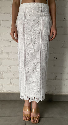 Rococo Sand | Rain Midi Skirt | White