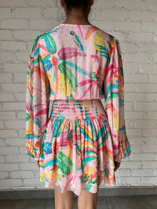 Rococo Sand | Rio Relaxed Fit Long-Sleeve Short Dress | Multicolor