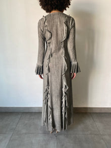 Rococo Sand | River Deep V-Neck Long-Sleeve Long Dress | Grey