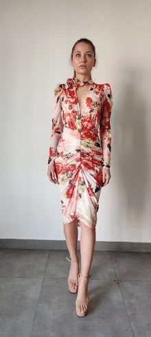 Rococo Sand | Rosie Floral Midi Dress | White