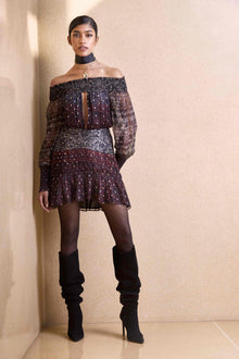 Rococo Sand | Roya Crop Top | Black/Red