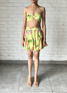 Rococo Sand | Rue Mini Skirt | Lime Green