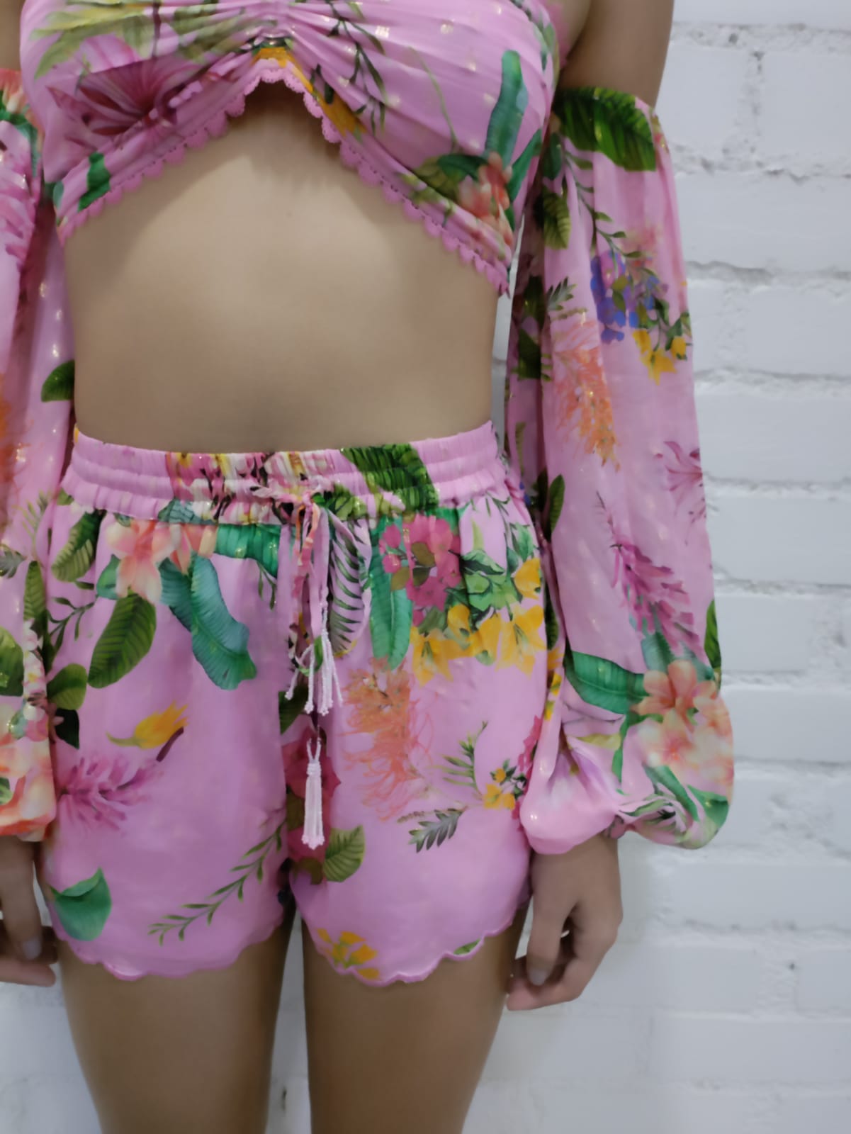 Rococo Sand | Rue Drawstring Waist Shorts | Pink