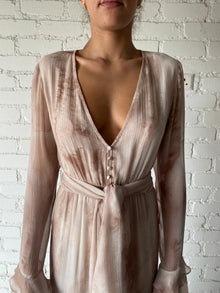 Rococo Sand | Ryan V-Neck Maxi Dress | Nude