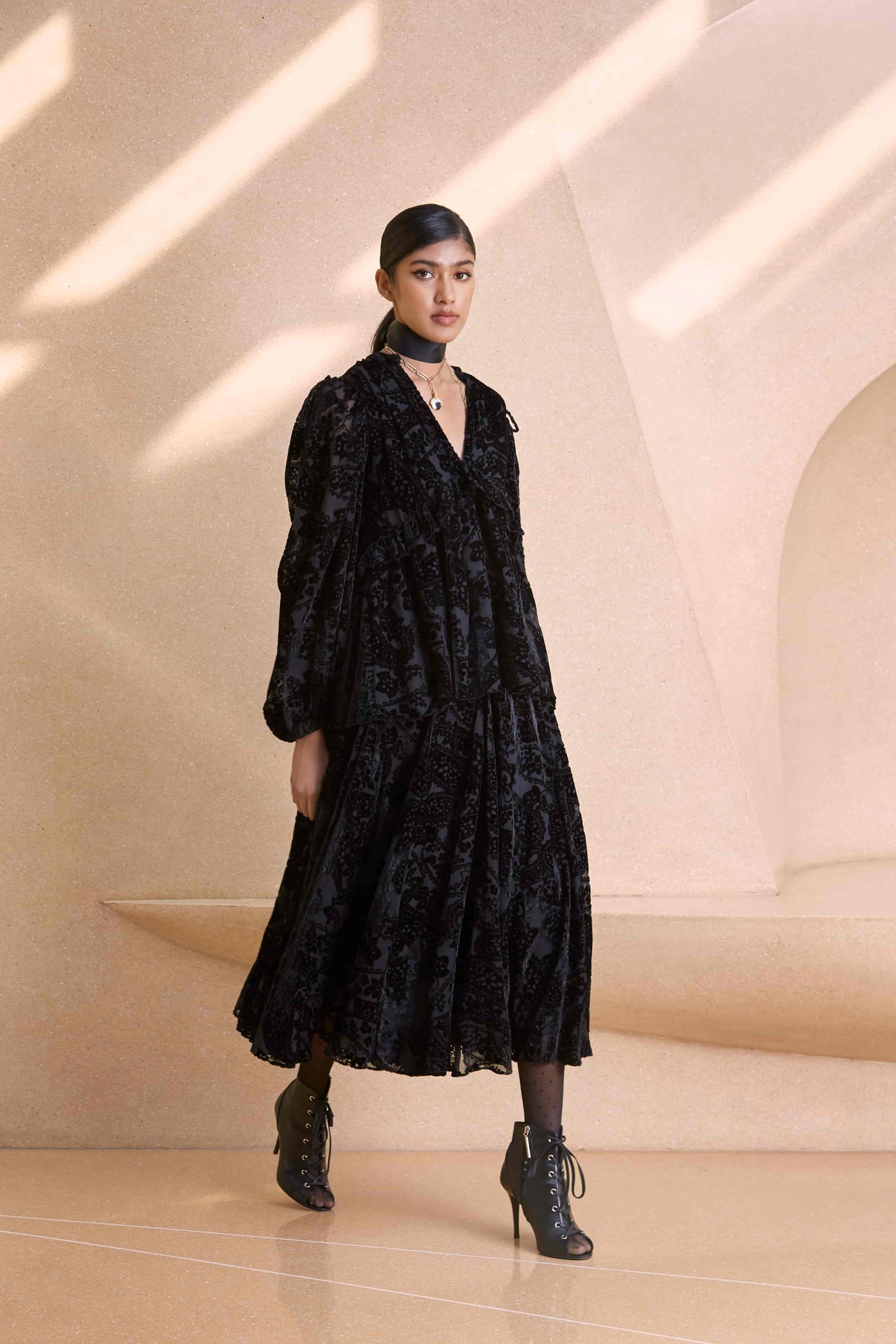 Rococo Sand | Sade Long Skirt | Black