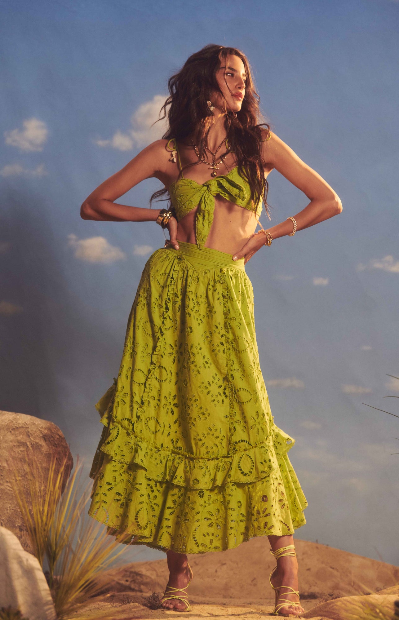 Rococo Sand | Sasha Bandeau | Apple Green
