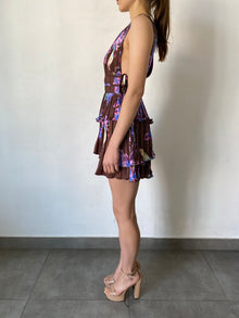 Rococo Sand | Shay Short Dress | Brown Multi
