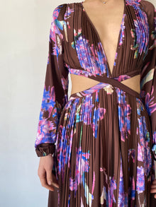 Rococo Sand | Shay Long-Sleeve Long Dress | Brown