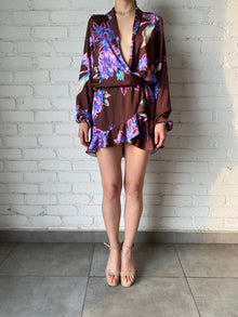 Rococo Sand | Shay Collared Short Dress | Brown