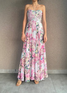 Rococo Sand | Mist Long Dress | Powder Blue/Pink