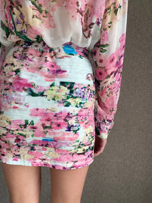 Rococo Sand | Mist Floral Short Skirt | Powder Blue/Pink