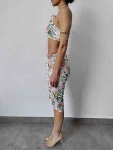 Rococo Sand | Susan Midi Skirt | White Multi