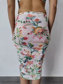 Rococo Sand | Susan Midi Skirt | White Multi