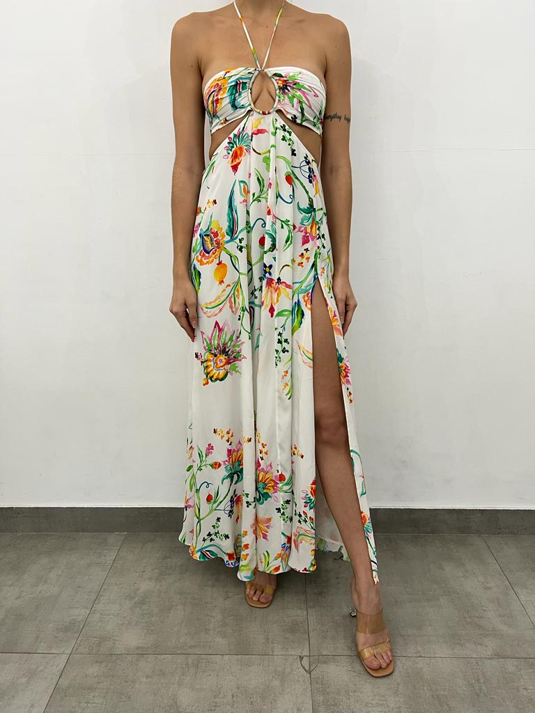 Rococo Sand | Susan Maxi Dress | White Multi