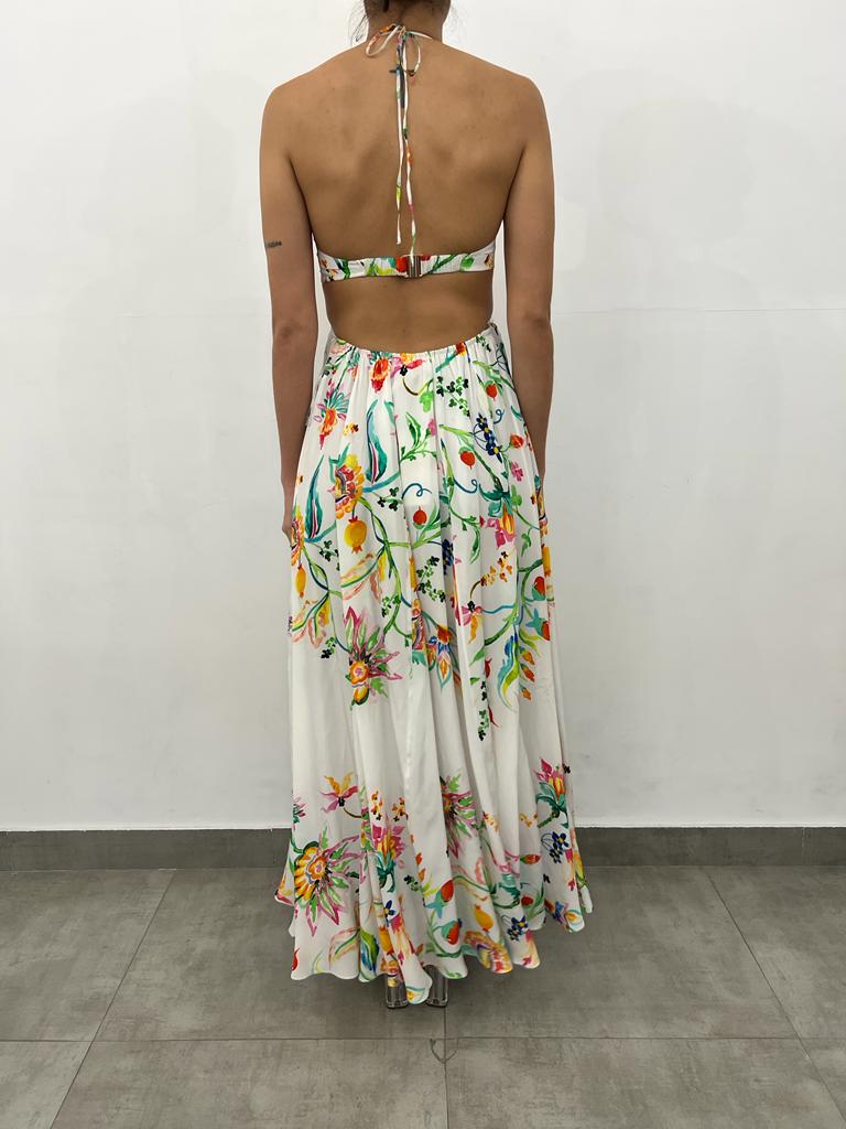 Rococo Sand | Susan Maxi Dress | White Multi