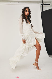 Rococo Sand | True High Low Dress | White