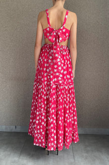 Rococo Sand | Vega V-Neck Sleeveless Long Dress | Pink