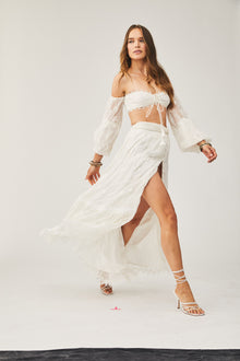 Rococo Sand | Willa Off-Shoulder Bandeau | Off-White