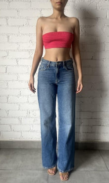 Womens | Zale Viscose Crinkle Chiffon Bandeau | Pink