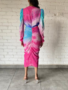 Rococo Sand | Cloud Regular Fit Midi Dress | Multicolor
