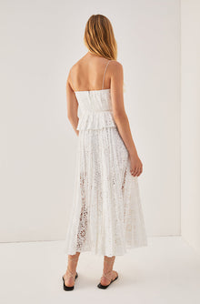 Geo Eyelet Pleated Tank | Milk