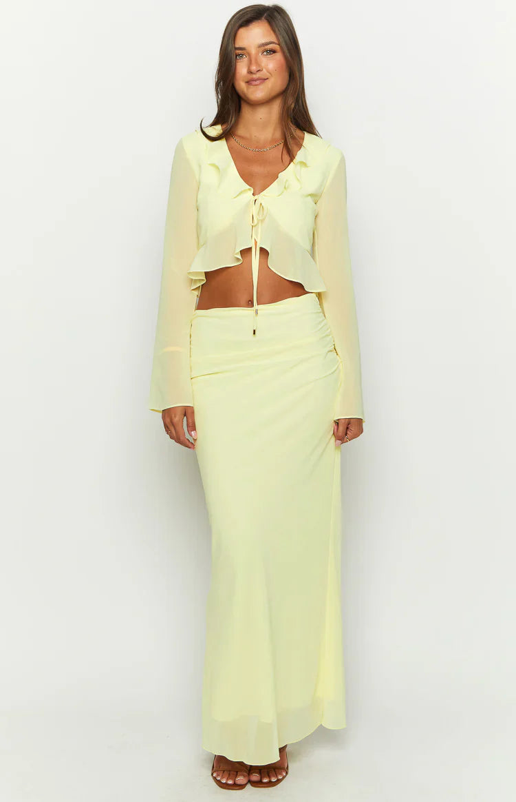 Rarmi Maxi Skirt | Yellow