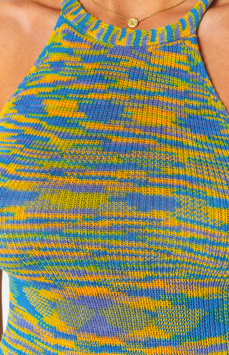 Real Thing Spacedye Mini Dress | Green
