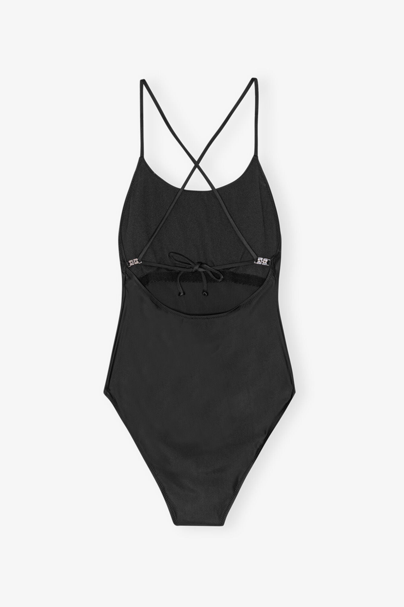 Recycled Tie String Swimsuit | Black