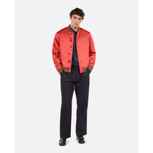 Red Satin Jacket With Patches | Men | Rubis