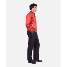 Red Satin Jacket With Patches | Men | Rubis