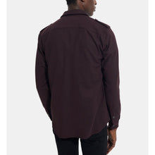 Red Shirt With Classic Collar | Men | Burgundy