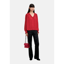 Red Top With Shirring | Women | Light Burgundy