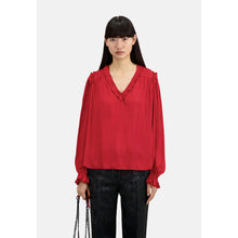 Red Top With Shirring | Women | Light Burgundy