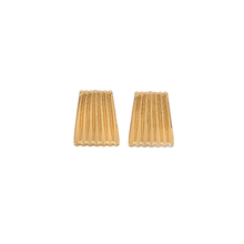 Ribbed Statement Earrings | Gold Plated