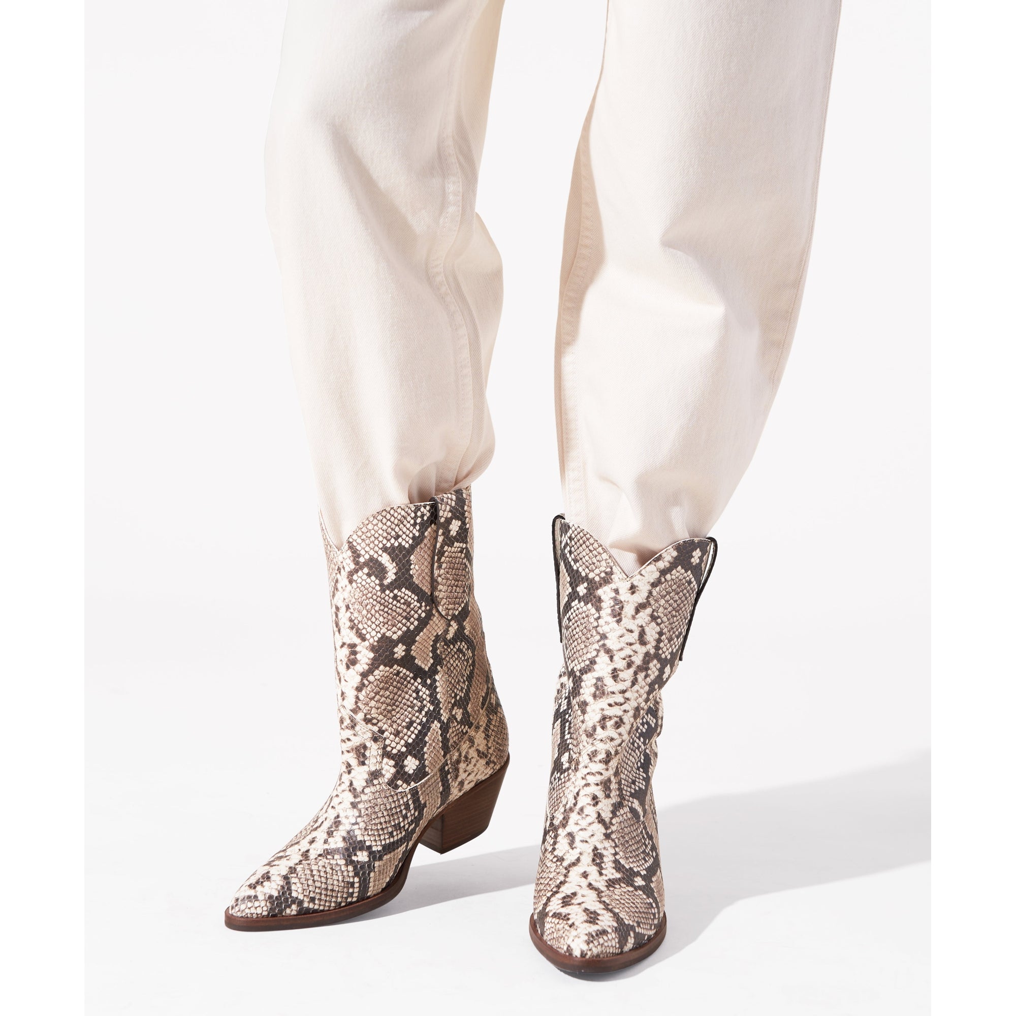 Roberta Mid-Calf Cowboy Boot | Python