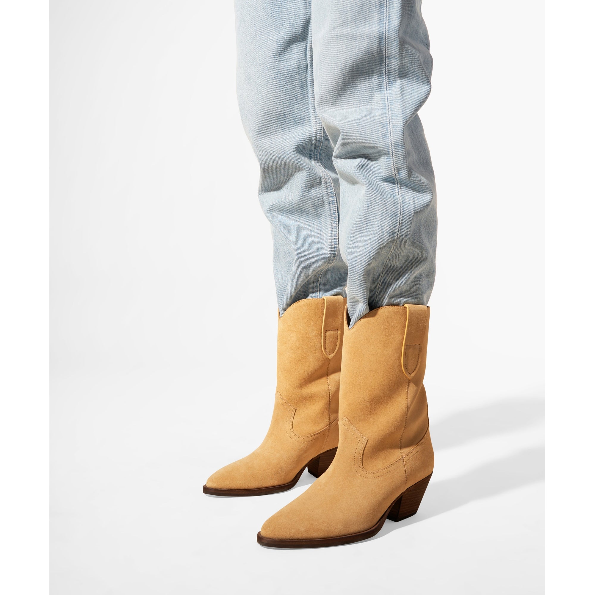 Roberta Mid-Calf Cowboy Boot | Sand