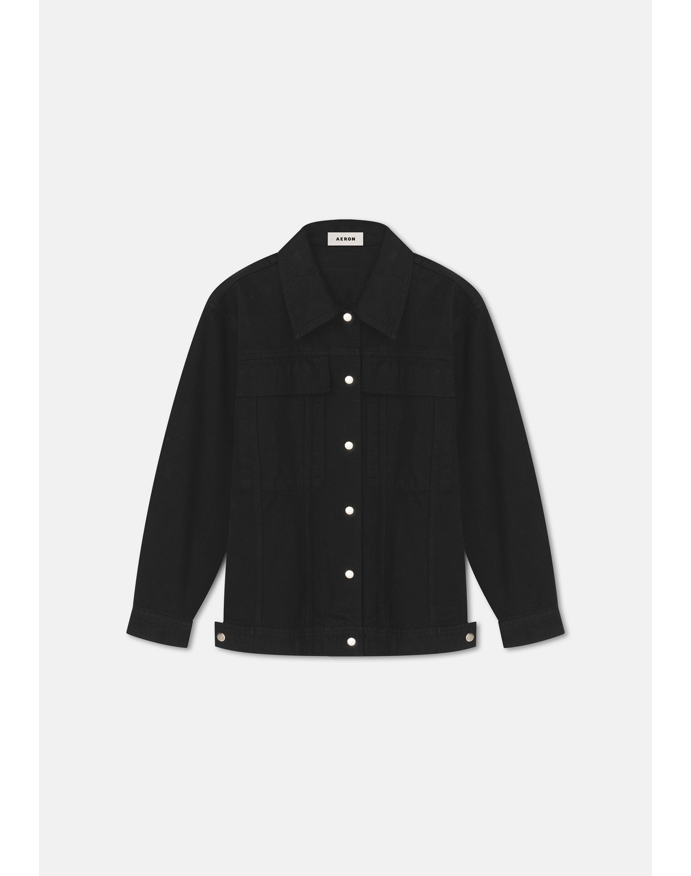 Roisin | Waisted Denim Jacket | Black