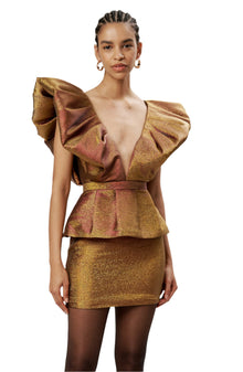 Calin Dress | Golden Iridescent