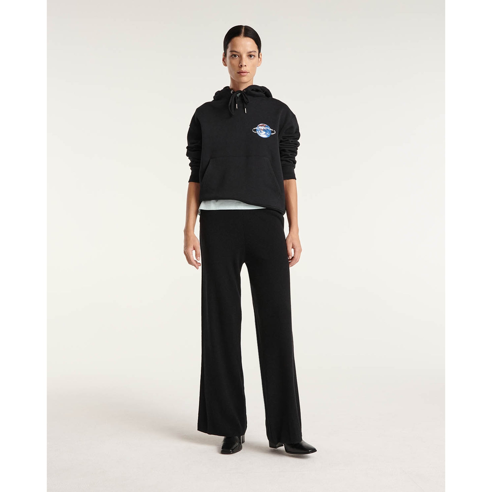 Roomy Wool And Cashmere Pants | Women | Black